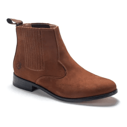 Botina Masculina Couro Nobuck Castor Coleção Pantanal - Silverado Botas - 302-2 - SILVERADO BOTAS