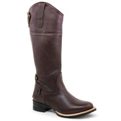 Bota Hípica Feminina Couro Floater Chocolate - Silverado Botas - FM 1000 - SILVERADO BOTAS