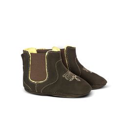 Botina Baby Couro Suede Café - Silverado Botas - s1101-1-4 - SILVERADO BOTAS