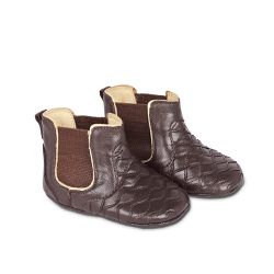 Botina Baby Couro Mestiço Escamado Café - Silverado Botas - s1011 - SILVERADO BOTAS