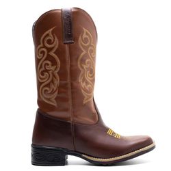 Bota Texana Feminina Couro Fossil Tabaco e Ecologico Caramelo - Silverado Botas ... - SILVERADO BOTAS