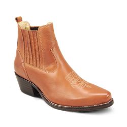 Botina Masculina Couro Latego Tan - Silverado Botas - 10561-1 - SILVERADO BOTAS