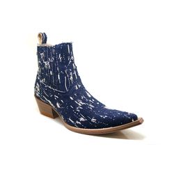 Botina Masculina Tecido Jeans Nevada Azul - Silverado Botas - 2871-33 - SILVERADO BOTAS