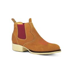 Botina Infantil Couro Nobuck Caramelo - Silverado Botas - 308i - SILVERADO BOTAS