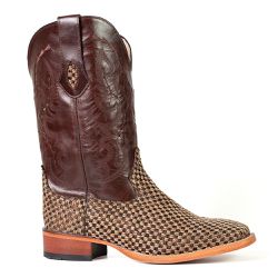 Bota Texana Masculina Tecido PPO Cafe e Dallas Cafe - Silverado Botas - 4000 - 1 - SILVERADO BOTAS