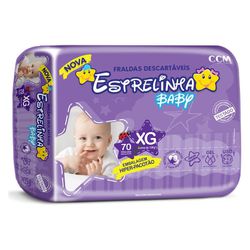 FRALDA INFANTIL ESTRELINHA XG C/70 - 45 - SIMPLIFICA DISTRIBUIDORA