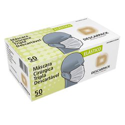 MASCARA CIRÚRGICA TRIPLA DESCARTÁVEL ELASTICO DESC... - SIMPLIFICA DISTRIBUIDORA