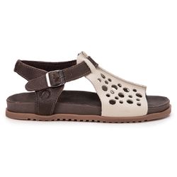 Sandália Birken Ingrid – Elegância Bicolor em Cour... - SIMPRONA