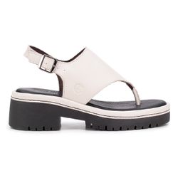 Sandália Plataforma Couro Legítimo Off White Essên... - SIMPRONA