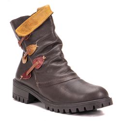 Bota Com Solado de Borracha Plume Café/Atlantic Am... - SIMPRONA