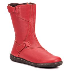 Tenis Cano Alto Em Couro Plume Tomate Com Sola de ... - SIMPRONA