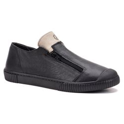Tenis Em Couro Plume Preto/Off White - CharlotteAn... - SIMPRONA