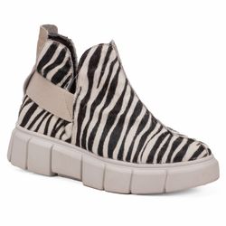 Tenis Em Pelo Zebra Com Elastico Off White E Sola ... - SIMPRONA