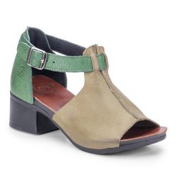 Sandália Militar Elegância: Couro Traseiro Grass, ... - SIMPRONA