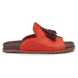 Birkem Jasmine: Elegância em Couro Vermelho com Fr... - SIMPRONA