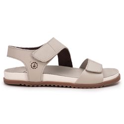 Sandália Birken Louise em Couro Off White: Sofisti... - SIMPRONA