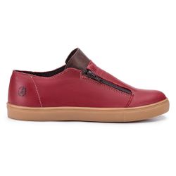 Tênis Andy em Couro Legítimo - Plume Vermelho com ... - SIMPRONA