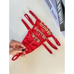 CALCINHA SEXY PINGENTE - VERMEHO - CA5050-38 - Sirrê Lingerie