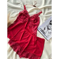 BABY DOLL BETINA - VERMEHO - BD1001-38 - Sirrê Lingerie
