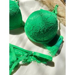 CONJUNTO OLIVIA RENDA E BOJO - VERDE - CJ2168-82 - Sirrê Lingerie