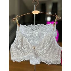 CONJUNTO MARIA PEDRARIA - BRANCO - CJ1004P-13 - Sirrê Lingerie