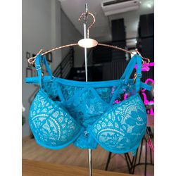 CONJUNTO OLIVIA RENDA E BOJO - TURQUESA - CJ2168-7 - Sirrê Lingerie