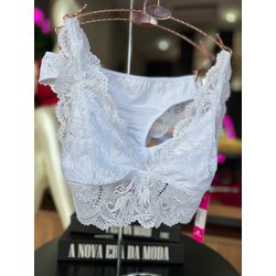 CONJUNTO VALENTINA SEM ARO - BRANCO - CJ2003-13 - Sirrê Lingerie