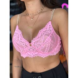 CONJUNTO MARIA PEDRARIA - ROSA PANTERA - CJ1004P-0 - Sirrê Lingerie
