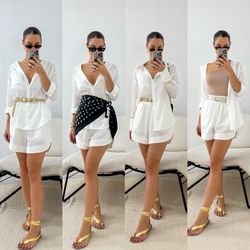 Conjunto Shorts+Camisa Branco - S. MARIM STORE