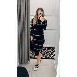 Vestido Modal Listras - S. MARIM STORE