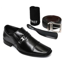 Combo Sapato Masculino Preto Coverline Metal Marin... - SOCOMBOS