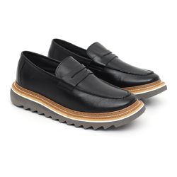 Loafer Dubay Solado Tratorado Gravata Preto - Sola do Sapato®