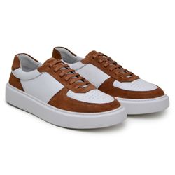 Tênis Casual Comfort Stepper Boston Camurça Castan... - SOPRAFFINO
