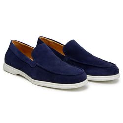 Mocassim Masculino Rio Camurça Navy Blue - SOPRAFFINO