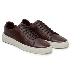 Tênis Casual Comfort Stepper Denver Couro Café - SOPRAFFINO