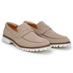 Sapato Masculino Loafer Porto Camurça Lebre - SOPRAFFINO