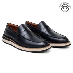 Sapato Masculino Loafer Austin Couro Preto - SOPRAFFINO