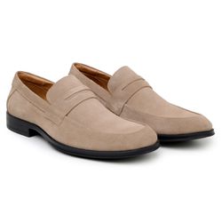Sapato Turim Loafer Camurça Lebre - SOPRAFFINO
