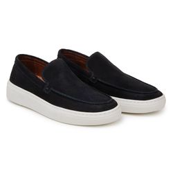 Mocassim Masculino Miami Camurça Preto - SOPRAFFINO