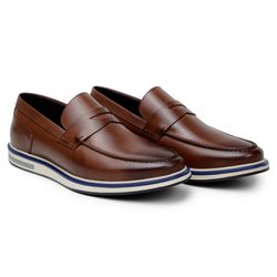 Sapato Loafer Moscou Couro Havana - SOPRAFFINO