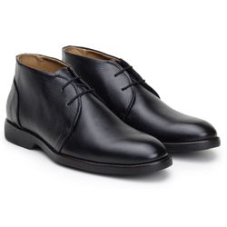 Bota Masculina Ankle Boot Florença Couro Preto - SOPRAFFINO