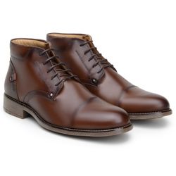 Bota Masculina Ankle Boot Roma Couro Havana - SOPRAFFINO