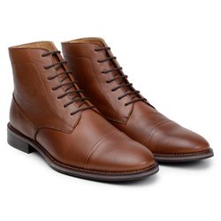 Bota Masculina Londres Couro Whisky - SOPRAFFINO