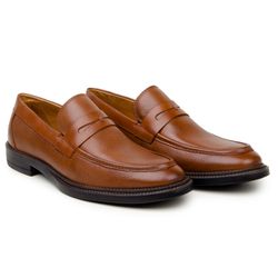 Sapato Masculino Loafer Verona Couro Whisky - SOPRAFFINO