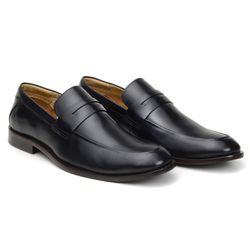 Sapato Kiev Loafer Couro Preto - SOPRAFFINO