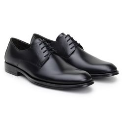 Sapato Masculino Bari Derby Couro Preto - SOPRAFFINO