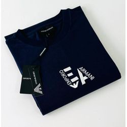 Camiseta Armani Azul escuro MALHA CHINESA - SP GRIFES - Camisetas Importadas no Atacado