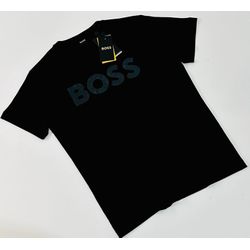 CAMISETA HUGO BOSS MALHA CHINESA PRETA - SP GRIFES - Camisetas Importadas no Atacado