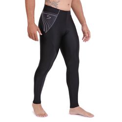 Calça de Compressão para Corrida Sprint Race Masculina Preta Com Bolso - Sprint Race 