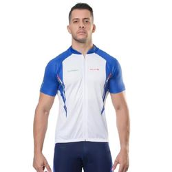 Camisa Manga Curta Elite Bike Experience Branco/az... - Station Bike